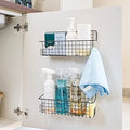 2-delige keuken- en doucheplankenset – Zwart roestvrij staal, zelfklevende, boorvrije en roestvrije wandorganizer voor toiletartikelen, kleine spullen, B