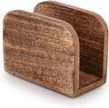 Servethouder van mangohout met gebrand afwerking voor de keuken, staande papieren servethouder voor thuis, feesten, restaurants, hotels, cafés, bars (14 cm x 6,3 cm x 10,2 cm)