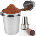 Koffiefilterhouder-doseerbeker, 51 mm roestvrijstalen koffieverdeler, koffiedoseerbeker, opvangbeker voor koffiepoeder, filterhouder, Sage-doseerbeker, poeder
