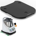 Glijplank voor Thermomix TM6/TM5, plank voor Thermomix met wieltjes, soepel glijdende bamboe-rolplank/glijplank – Zwart