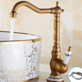 Keukenmengkraan Eengreepsmengkraan voor keuken en badkamer Antiek-vintage mengkraan Keuken Klassiek messing (antiek)