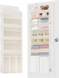 Deurorganizer om op te hangen met 5 vakken, 1 ruime bak en 10 zijvakken, luiertasorganizer voor de babykamer, ophangbare opbergruimte voor de deur