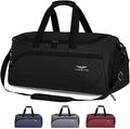 35L sporttas & reistas voor dames en heren, met schoenenvak & natvak, waterdichte tas voor training, sportschool, reizen, zwemmen,