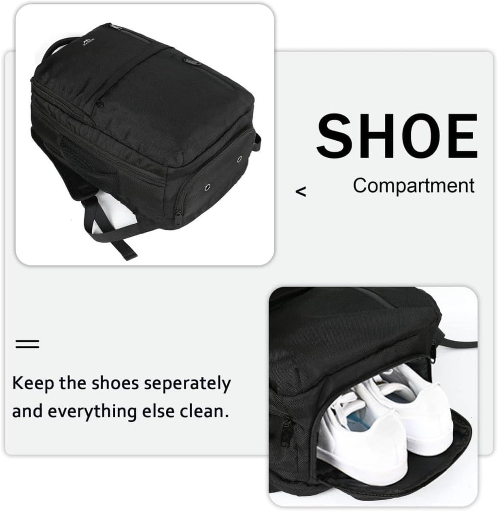 Handbagage Reisrugzak 55x35x20 cm – Laptopvak, Schoenenvak & Anti-diefstal