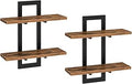 Wandplanken, 2-delige wandplank, zwevende plank 2-delige set, hangende badkamerplanken, 38 cm wandplanken, voor woonkamer, slaapkamer, keuken, Vi