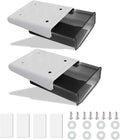 Zelfklevende lade onder het bureau, set van 2 creatieve bureaustickers, verborgen onderbouwlade met schroeven, bureau-organizer voor thuis en op kantoor (zwart)