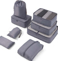 Koffer-organizer-pakzakken 7-delige set kledingzakken opbergkubussen bagage-opbergzakken 3 opbergkubussen + 3 koffer-organizers + 1 schoenenzak