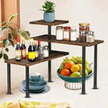 Organizer voor keukenwerkbladen, verstelbare hoekrek, bureau-organizer, keukenrek met 3 planken, koffiebar-standaard, kruidenrek, staand keukenrek