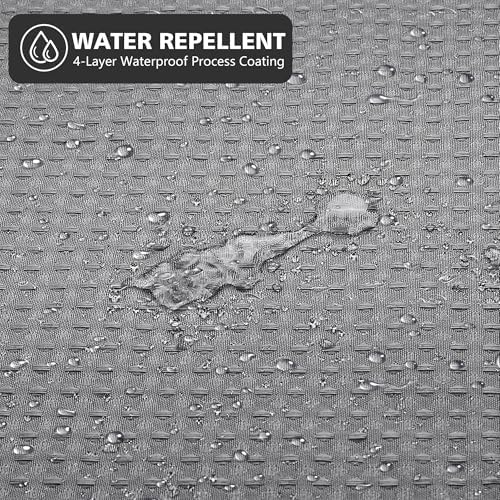 Douchegordijn, wasbaar, textiel, polyesterweefsel, douchegordijn met 12 metalen ringen, waterdicht, voor douche en bad, 180 x 200 cm, wafelpatroon