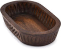 Decoratieve schalen van mangohout voor interieurinrichting, decoratieve lange houten schaal als tafeldecoratie (25,4 cm x 15,24 cm x 5,08 cm)