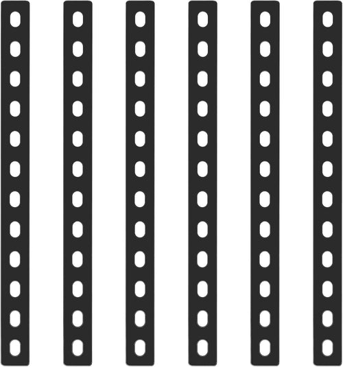 6 stuks platte verbindingsstukken met lang gat, gatenplaat, gatenplaat, metaal, houtverbinding, verbindingsplaat, platte verbindingsplaat