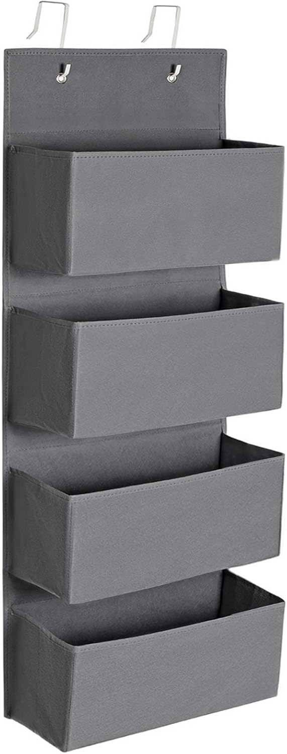 Ging-organizer met 4 vakken – Hangende opbergruimte voor slaapkamer, kantoor, kinderkamer – 33,5 x 12 x 100 cm