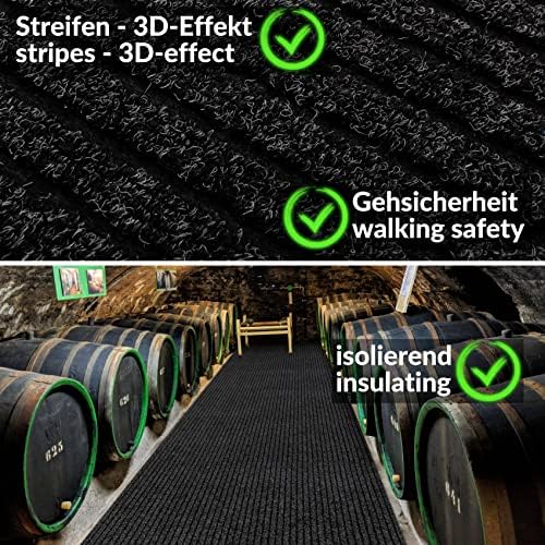 Mischa Dirt Trapper Mat, loper, per meter, antislip en op maat te snijden, deurmat voor binnen en buiten, gang, bedrijfsruimte, kantoor, horeca,