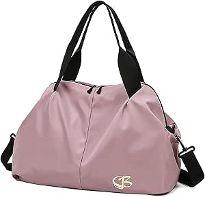Sporttas dames kleine reistas, 45x27x20 cm, met natvak, weekendtas fitness gymtas, sporttas dames sportschool gymtas, licht zacht
