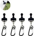 Zwarte magneethaken, set van 4, magneethouders, ronde magneethaken voor kamperen, garage, keuken, kantoor, haken, verwijderbaar, magneethaken voor kamperen