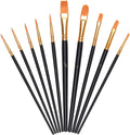 Nylonpenselen, kunstenaarspenselen, penselenset voor aquarel-, acryl- en olieverfschilderijen, perfect detailpensel voor beginners, kinderen, kunstenaars en schilders