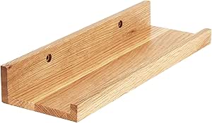 Wandplank in U-vorm, 30 cm zwevende plank in vintage-stijl, hangplank, kantoorplank voor decoratie, woonkamer, slaapkamer en kantoor, houtkleur RF-GB543