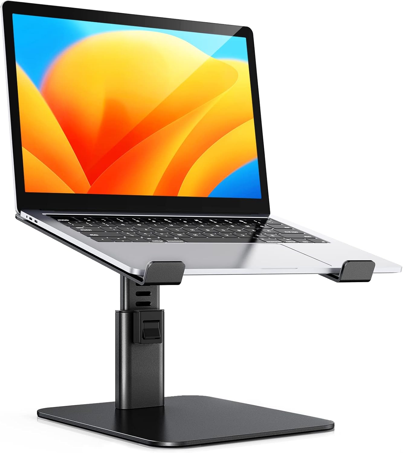 Laptopstandaard, 8 in hoogte verstelbare aluminium koelplaten, laptopstandaard, ergonomische, geventileerde laptopstandaard, compatibel met MacBook, Air, Pro, alle 10-