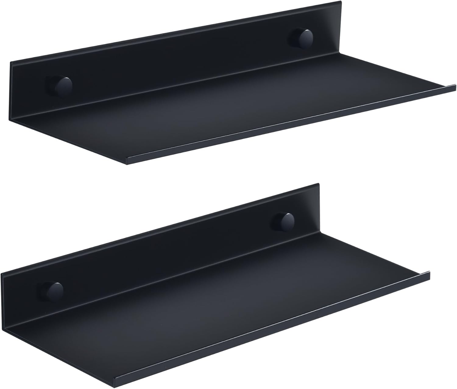 Zwart doucherek, zonder boren, klein metalen wandrek, set van 2, 30 cm badkamerrek, douchemand, decoratief wandrek voor woonkamer, keuken