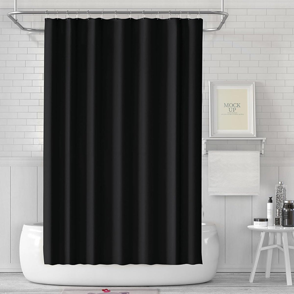Badkamergordijn, schimmelbestendig, voor de badkamer, gordijn voor badkuip, douche, van kunststof, waterdicht, wasbaar, PEVA-douchegordijn met 12 douchegordijnen