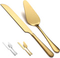 Gouden taartmes- en serveerset, roestvrij staal, titanium, verguld, taartschep en taartschep voor de bruiloft, inclusief taartuitsteker en taartschep