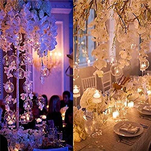 Ging-Engel-kandelaar, LED-glazen kandelaar, decoratie voor bruiloft / feest / verjaardag, kristallen kandelaar, tuin / kerst-kaarslichtdecoratie