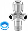 Hoekventiel met ruwe band, hoekventiel 1/2 inch, wateraansluiting, dubbelventiel, hoekventiel met 2 uitlaten 1/2 inch, voor wandschroefdraad 1/2 inch