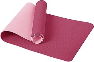 Yogamat Fitnessmat Antislip Trainingsmat Sport Turnmatten Pilatesmat Vloertrainingsmat met draagriem 183 x 61 x 0,6 cm