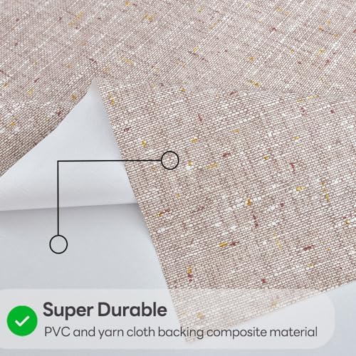 Afneembaar tafelkleed, beige tafelkleden, 137 x 180 cm, tafelkleed in linnenlook, rechthoekig, PVC-tafelkleed, waterafstotend voor eettafel, keuken