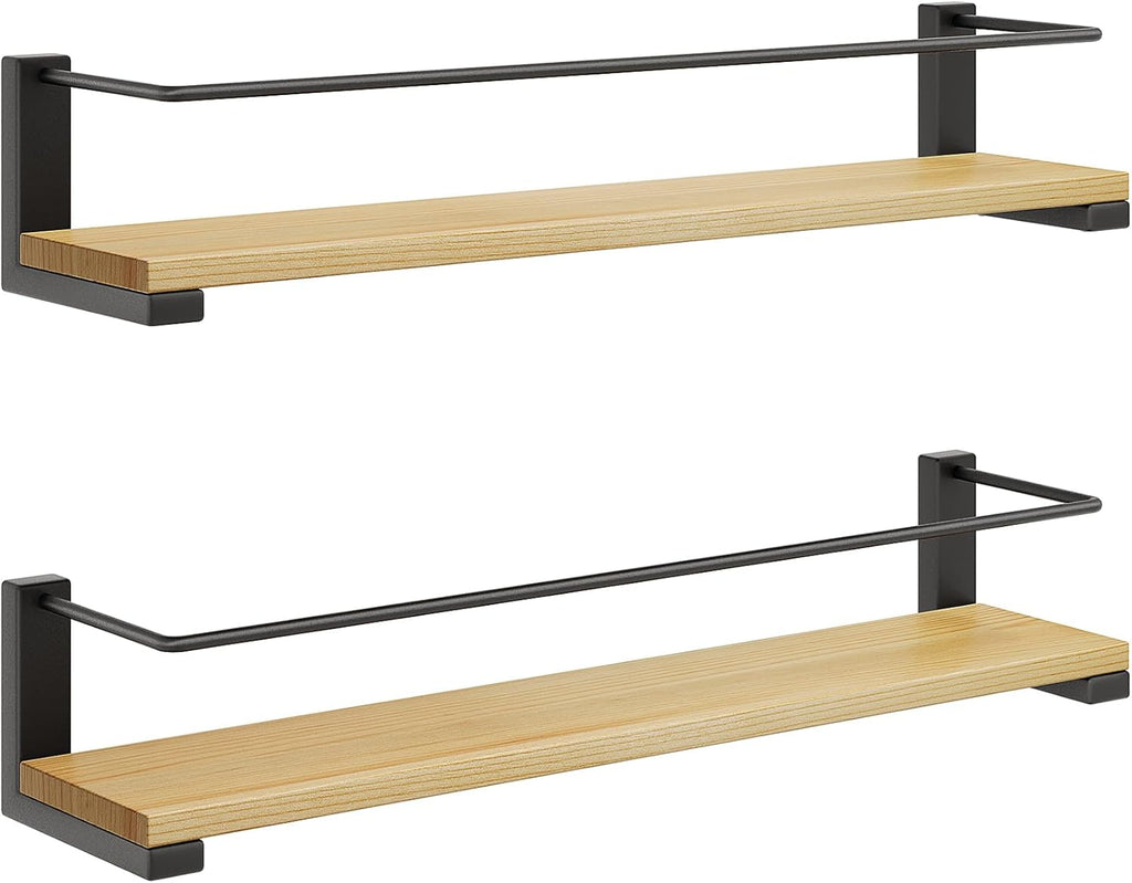Set van 2 wandkruidenrekken, 40 x 9 x 7 cm