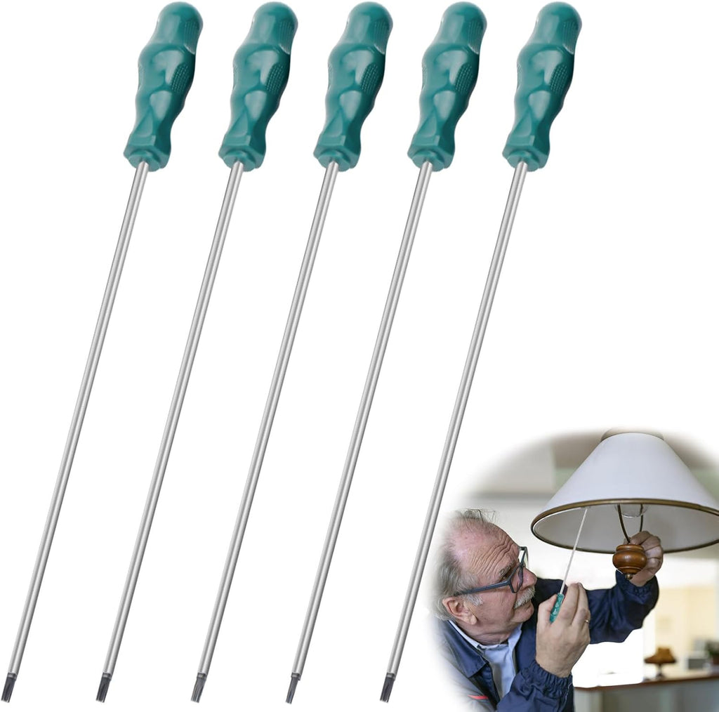 Schroevendraaierset: 5-delige magnetische schroevendraaierset, extra lange Torx-schroevendraaierset, professionele schroevendraaierset T15, T20, T25,