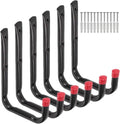 Krachtige garagehaken, 17 cm muurhaken voor het opbergen van tuingereedschap, fietsen, ladders, stoelen, tuinslangen, binnen en buiten (20,5 cm x 13,7 cm)