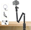 Overhead statief-camera-tafelstatief-klem – Flexibele knikarm voor bevestiging aan een tafel met 3/8-inch schroefdraad en 3/8-inch-naar-1/4-inch schroefadapter voor