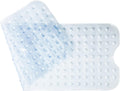 Badmat van 100 x 40 cm, antislip, badmatten voor in de badkuip, machinewasbare douchemat voor kinderen en senioren (transparant)