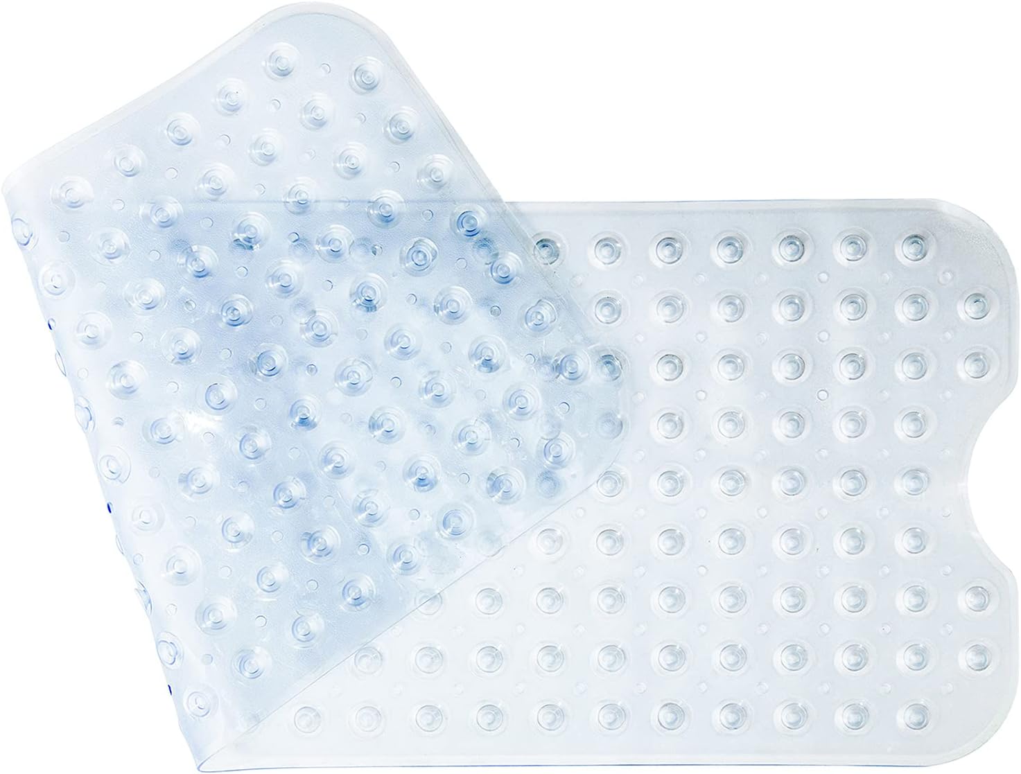 Badmat van 100 x 40 cm, antislip, badmatten voor in de badkuip, machinewasbare douchemat voor kinderen en senioren (transparant)