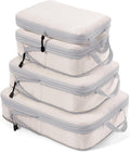 4-delige set compressiepakkubussen – Compressiepakkubussen – Waterdichte kofferorganizer met ritssluiting (XL, L, 2 x M) – Ruimtebesparend voor handbagage