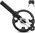Stuurklem voor auto's – Stuurklem met dubbele stang voor personenauto's, bestelwagens, caravans – met 2 sleutels – Diefstalbeveiliging (zwart)