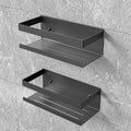 SUS304 roestvrijstalen doucheplank, boren niet nodig, set van 2, badkamerplank-organizer, shampoo- en douchegelhouder voor in de douche (zwart, set van 2