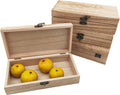 Onbehandelde houten kistjes, rustieke kleine houten kistjes met slot, DIY-opbergdoosjes, opbergdoosjes voor thuis, tafeldecoratie (20 x 1