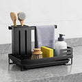 Spoelbakorganizer met afdruipbak, opbergmand voor keuken & badkamer, wastafelorganizer, sponshouder, keuken-spoelbakorganizer voor K