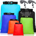 Waterdichte drybag-set, lichte combiset met zakken van 15 l, 8 l, 5 l, 4 l, 3 l en 2 l, evenals 2 lange, verstelbare schouderbanden voor wandelen en kamperen
