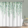 Douchegordijn Eucalyptusgroene bladeren Planten-douchegordijnen 180 x 180 cm Schimmelbestendige, waterdichte polyesterstof Wasbaar badkamergordijn voor de badkamer