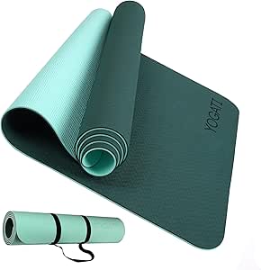 Sportmat, fitnessmat, antislip met draagriem. Gymnastiekmat voor yoga, pilates en fitness. Yogamat voor mannen en vrouwen. Yogamat, antislip