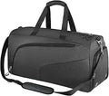 Sporttas met schoenenvak en natvak – Reistas voor dames en heren – Tas voor sport, sportschool & fitness, weekendtas, reizen – Zwart 40 l
