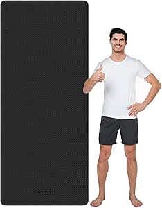 XXL-yogamat 213 x 81 cm, 6 mm dik, antislip en gewrichtsvriendelijk, extra lange TPE-fitnessmat voor lange mensen, yoga, pilates, gymnastiek, grondgymnastiek