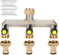 3/4-inch 3-weg-verdeler, wateradapter-slang, verdeler, met kogelkranen, verdeelstuk, kraanaansluiting, wateraansluiting, adapter voor huis en tuin,