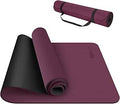 Gymmat, yogamat, gewatteerd en antislip voor fitness, pilates en gymnastiek, met draagriem
