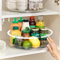 Draaiplateau-organizer 360° Lazy Susan kruidenrek, draaibaar, kruidenhouder, Spice Rack, keukenhouder, zonder boren, voor keukenorganizer, opbouw