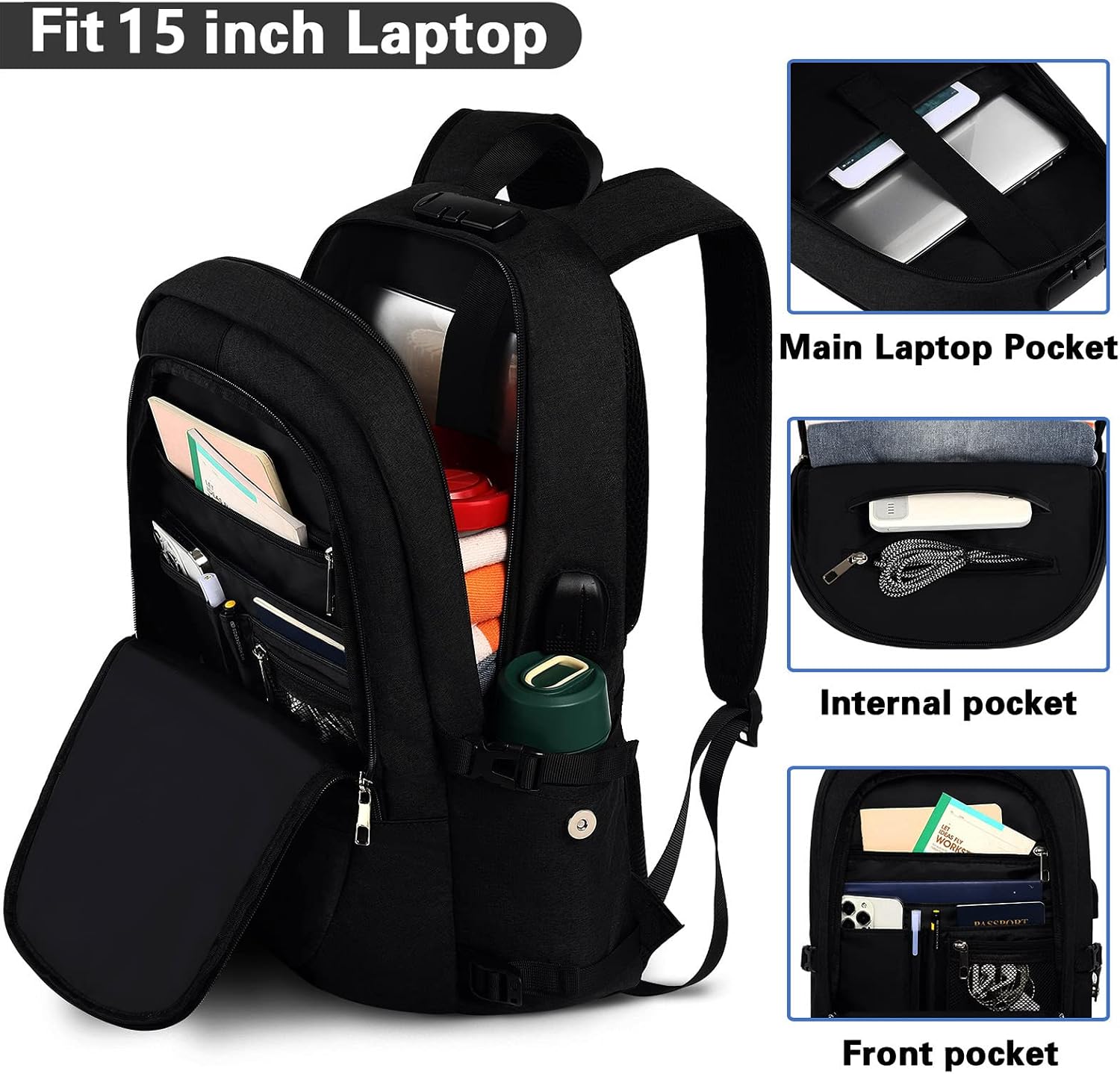 Waterdichte Laptoprugzak 17,3 inch – USB-oplaadpoort & Diefstalbeveiliging