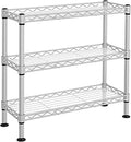 Kruidenrek met 3 niveaus, keukenorganizer, van metaal, met PP-platen, verstelbare legplanken, 15 x 40 x 39,5 cm, matzilver LGR025E01